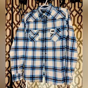 Kimes Ranch Coolmax Matadora Plaid Shirt NWOT-NEVER WORN